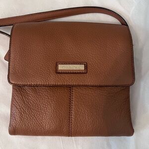 Calvin Klein Tan Leather Crossbody Bag